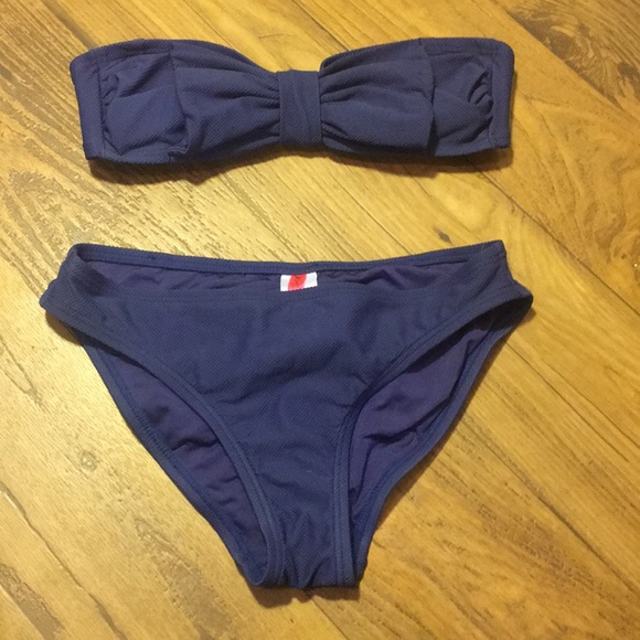 Betsey Johnson Other - EUC Betsy Johnson Navy bow bikini